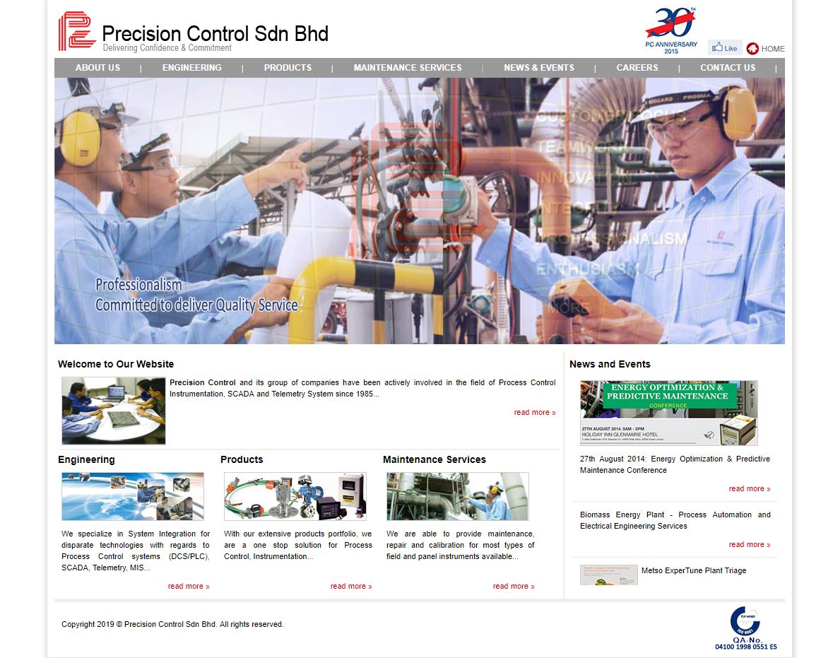 Relaunching of Precision Control Website